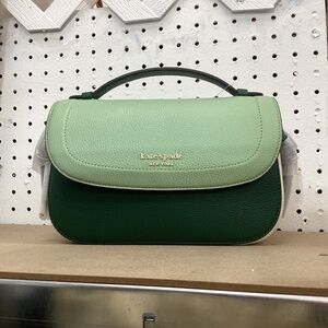 Kate Spade  Limited Edition Crossbody Leather Purse, Color Green, White, NWT